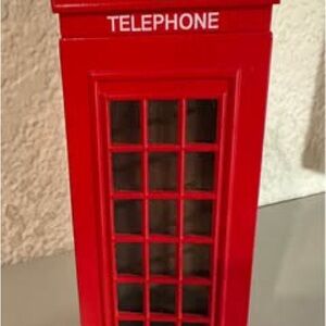 Small London Red Telephone Booth Piggy Bank